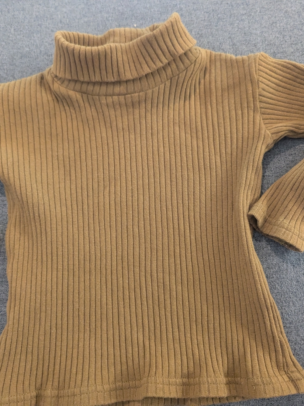 The Simple Folk Kids Ribbed Turtleneck Long Sleeve Top